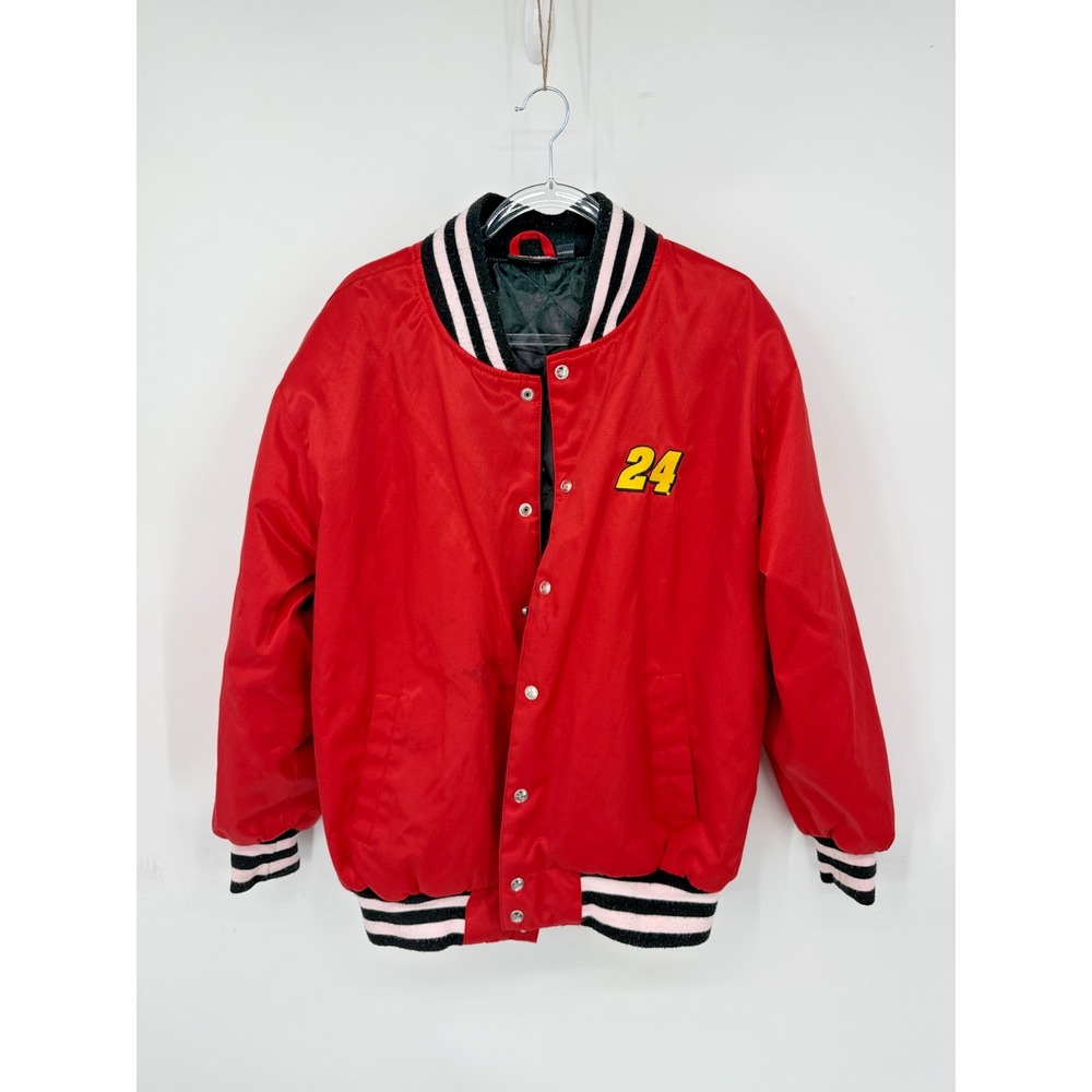 Vintage Jeff‎ Gordon #24 NASCAR Bomber Jacket Men's L Chase Authentics Racing
